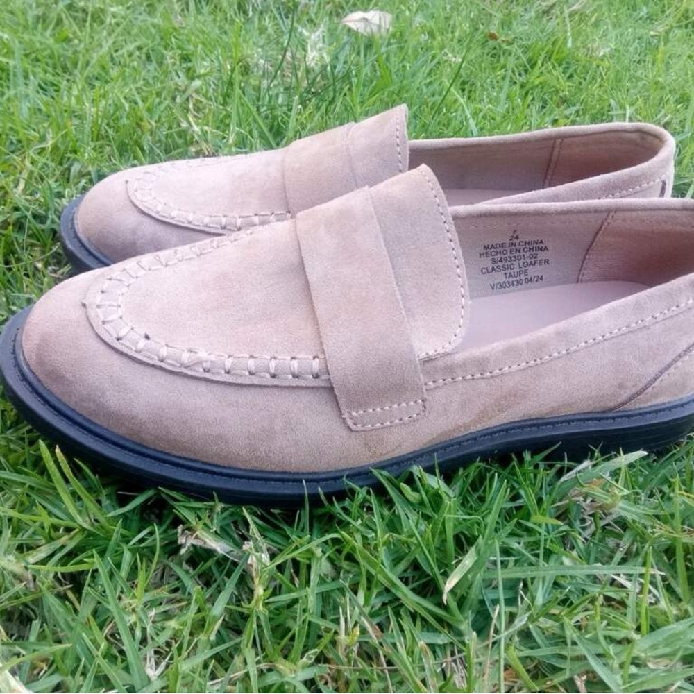 Classic Women’s Taupe Suede Penny Loafers